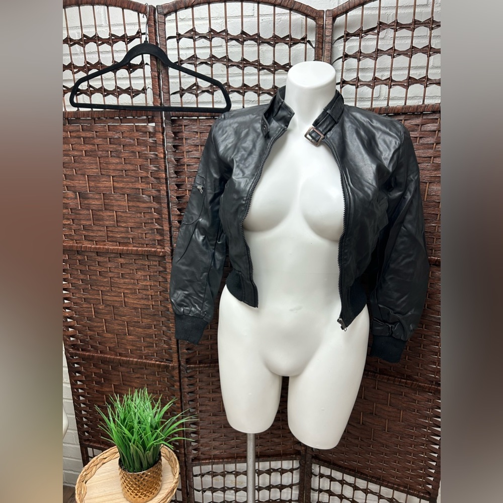 Last Kiss Black Faux Leather Jacket